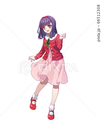 Anime Style Full Body Illustration Stock Illustration