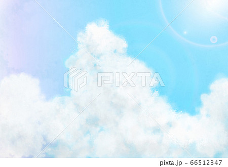 夏の雲のイメージの背景素材のイラスト素材