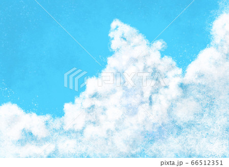 夏の雲のイメージの背景素材のイラスト素材