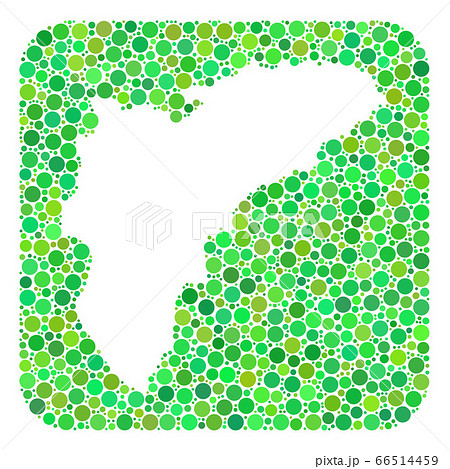 Map of Alicante Province - Dotted Mosaic with Stencil 66514459