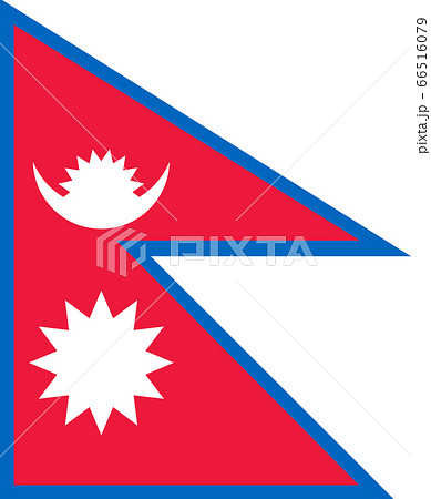 国旗 ネパール 背景透過のイラスト素材