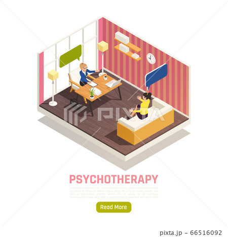 Psychotherapy Session Isometric Composition  66516092