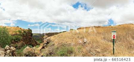 Gamlya canyon against the blue sky in Israel 66516423