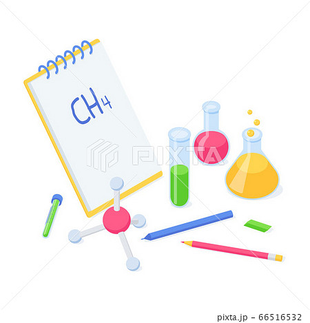 Chemistry education or back to school isometric concept. 66516532