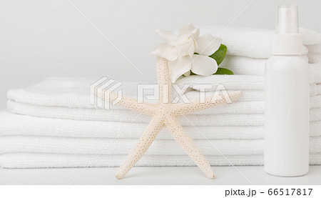 Spa and health care concepts setup with stack of Spa and health care concepts setup with stack of 66517817