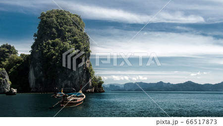 empty tourism at Phuket island beach 66517873