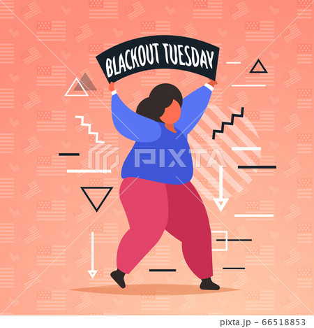 african american woman holding black lives matter banner awareness campaign against racial discrimination 66518853