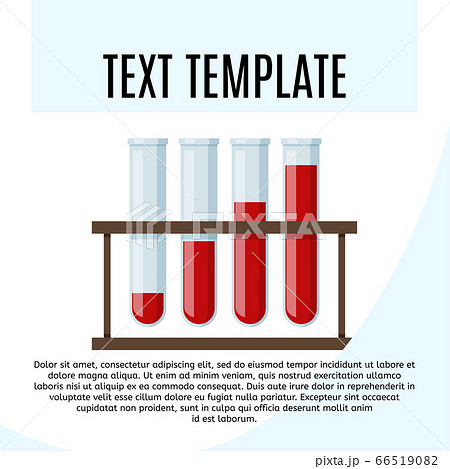 Test tube stand. Set of glass containers with blood. Medical vector illustration. Test tube stand. Set of glass containers with blood. Medical vector illustration. 66519082