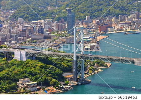 関門橋と門司港の眺望 66519463