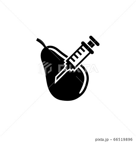Genetically Modified Pear, GMO Fruit Flat Vector 66519896