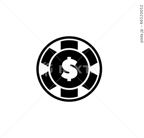 Casino Chip, Poker, Blackjack Flat Vector Icon 66520052