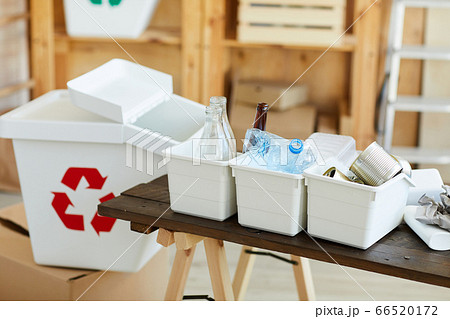 Sorted waste on the table Sorted waste on the table 66520172