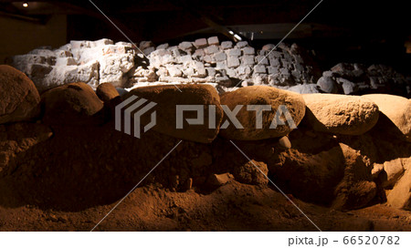 COPENHAGEN, DENMARK - JUL 06th, 2015: Ruins below Christiansborg Palace 66520782