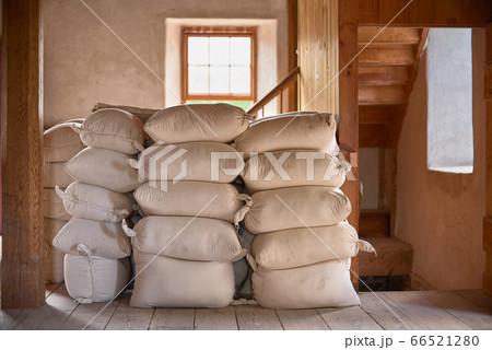 The full bags in an old barn The full bags in an old barn 66521280