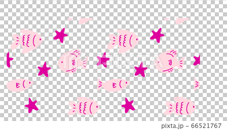 Hand drawn fish seamless pattern - Stock Illustration [66521767] - PIXTA