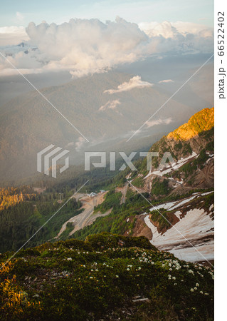 Beautiful natural background with Caucasus mountains. Beautiful natural background with Caucasus mountains. 66522402