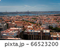 The capital of Portugal, Lisbon, top view of the orange roofs of houses, hotels and bridge The capital of Portugal, Lisbon, top view of the orange roofs of houses, hotels and bridge 66523200