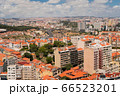 The capital of Portugal, Lisbon, top view of the orange roofs of houses, hotels, the sea coast The capital of Portugal, Lisbon, top view of the orange roofs of houses, hotels, the sea coast 66523201