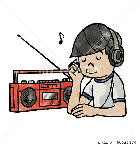 listening to radio clipart