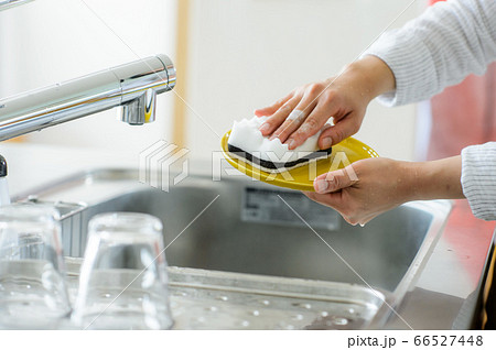 食器洗い　手元 66527448