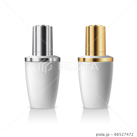 Dropper Bottles products, silver and gold bottle cap collections design on white background 66527472