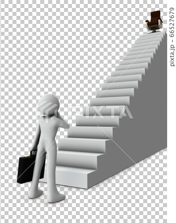 昇格への野心を表すアブストラクト。3Dイラスト。 66527679