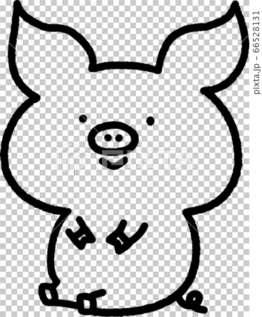 Sitting pig character 66528131