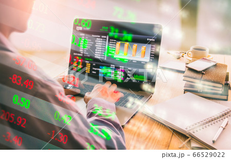 Stock market or forex trading graph and 66529022