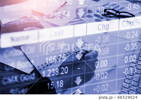 Stock market or forex trading graph and 66529024