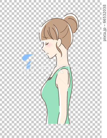 Side profile of a sad woman - Stock Illustration [66532038] - PIXTA