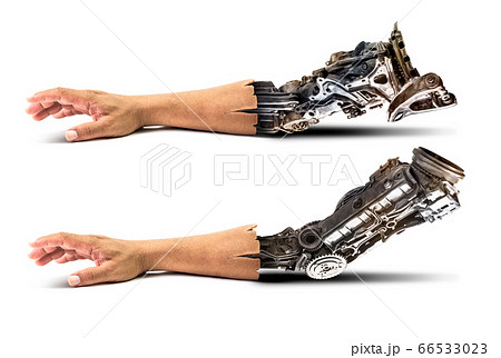 Metallic robot hand 66533023