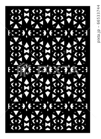 Decorative vector panel for laser cutting. Template for interior partition in arabesque style. Ratio 2 to 3 66533744