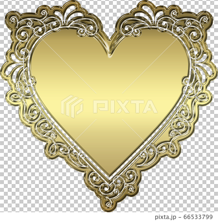 Graphic illustration material Baroque style: Beautiful label design with metallic texture, ornament decorative ruled line 66533799