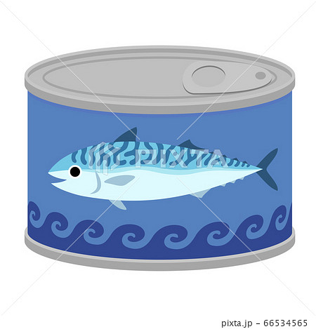 鯖の缶詰のイラストのイラスト素材