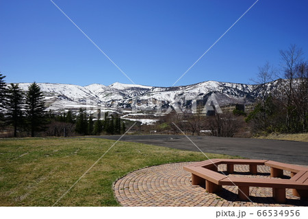 学習院八幡平校舎記念公園から見た松尾鉱山、八幡平 学習院八幡平校舎記念公園から見た松尾鉱山、八幡平 66534956