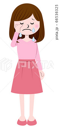泣く女性のイラスト素材
