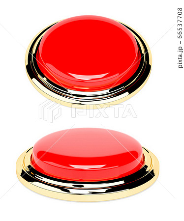 Red push buttons with golden frame. Shiny 3d elements Red push buttons with golden frame. Shiny 3d elements 66537708
