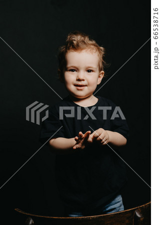 portrait of a cute Caucasian child boy 66538716