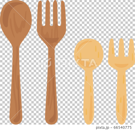 木匙子和叉子 66540775