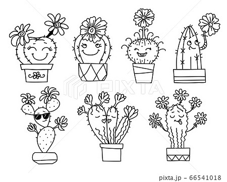 Cactuses. Cactuses and succulents with happy Cactuses. Cactuses and succulents with happy 66541018