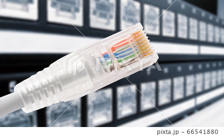 Data connection with rj45 patch cable, conceptual 66541880