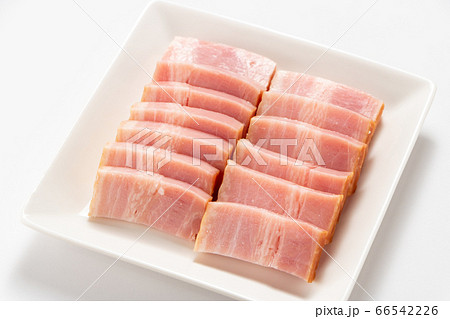 Holding Tasty Bacon Slice with Tongs Plate Stock Photo - Image of pork,  appetizer: 115949962