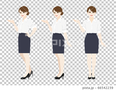 Full body illustration of a business casual woman - Stock Illustration ...