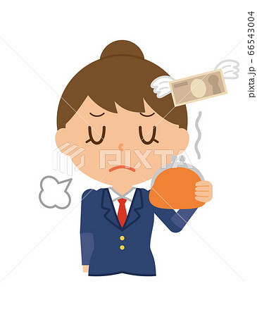 学生　生徒　女子　女の子　女性　財布 66543004