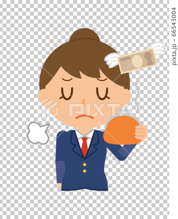 学生　生徒　女子　女の子　女性　財布 66543004