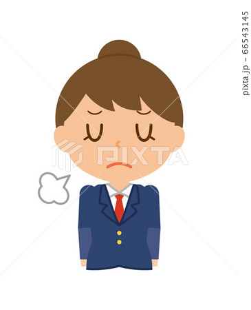 学生 生徒 女子 女の子 女性 ため息 落ち込む 学生 生徒 女子 女の子 女性 ため息 落ち込む 66543145