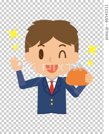 学生　生徒　男子　男の子　男性　財布 66543311