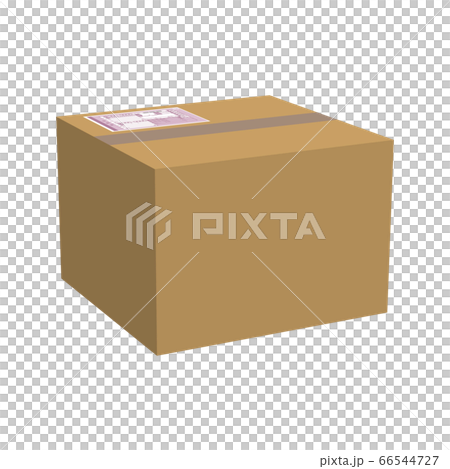 帶有快遞發票的紙板箱 66544727