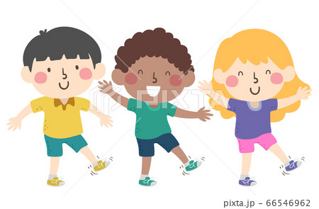 Kids Shake Your Left Foot Illustration Kids Shake Your Left Foot Illustration 66546962