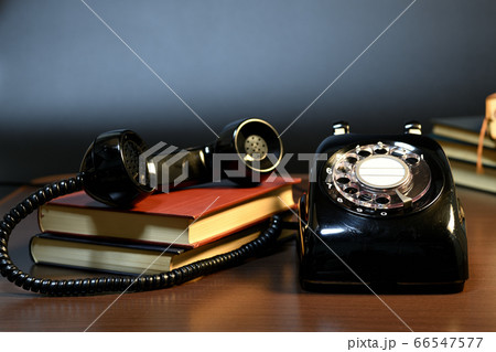 ダイヤル式黒電話 66547577